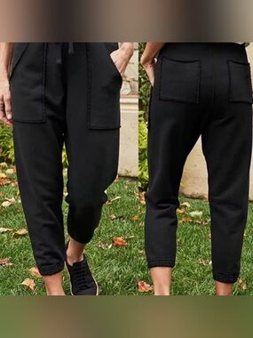 FRANK & EILEEN Eamon Jogger
Sweatpants Black Triple Fleece
Women's size Small